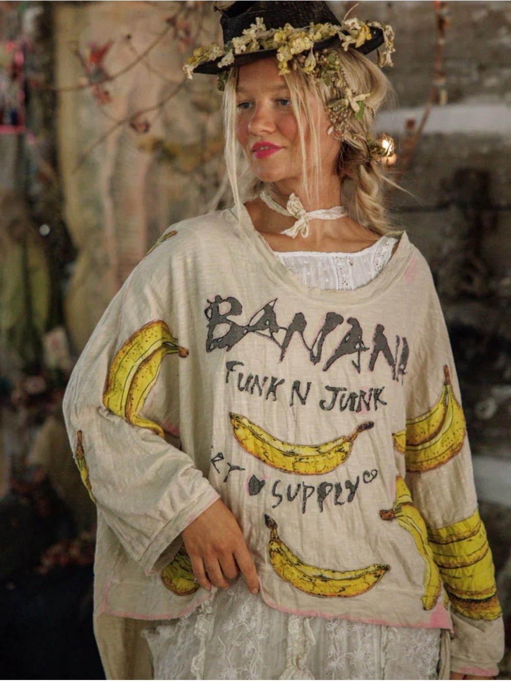 Magnolia Pearl Banana Funk N Junk oversized Francis Hi Low T